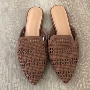 Braided Tan Mules